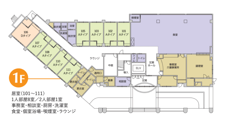 はるか〜悠〜 居室概要<1F>